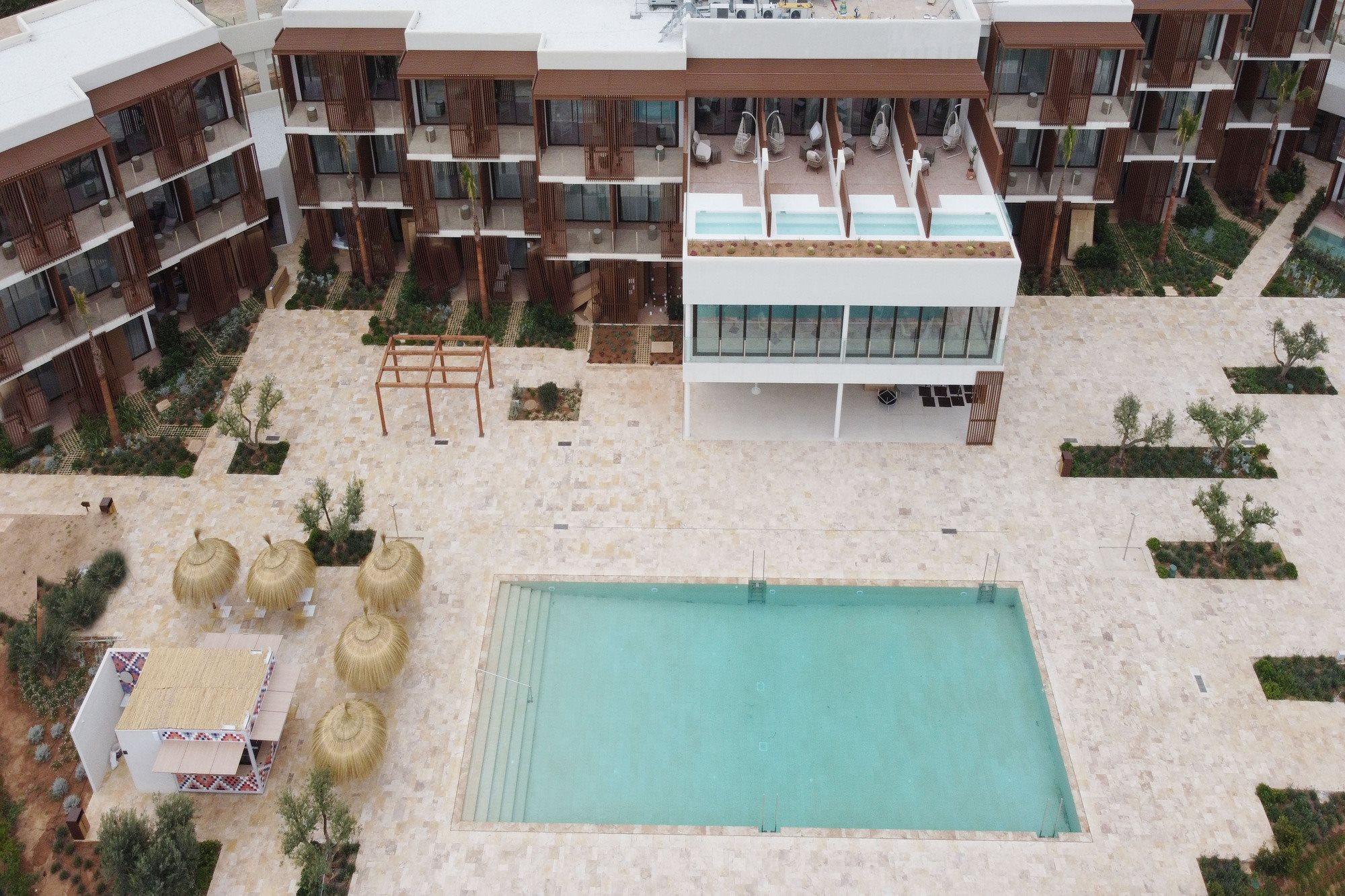 Cala San Miguel Ibiza Resort, Adults Only, Curio Collection By Hilton Port de Sant Miguel Luaran gambar Aerial view of the hotel